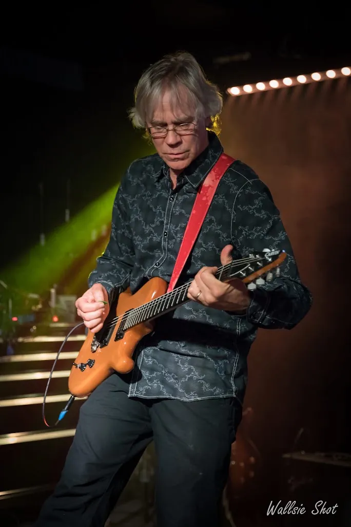 Guitarist playing live
